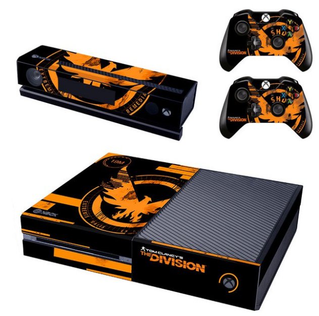 Tom Clancy's The Division PVC Skin Sticker For Xbox 1 Console+2Pcs Controller Skins+Kinect