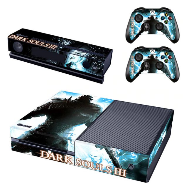 DARK SOULS III Full Protective Skin Sticker Cover Decal for XBOX 1 Console Kinect+2 controller skins