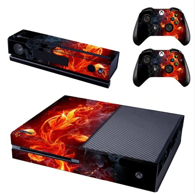 Custom Vinyl Decals Skins For XBOX ONE Console+2PCS PVC Decal Kinect Controller Stickers Cover
