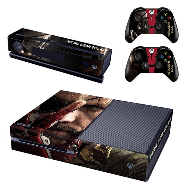 Metal Gear Solid V Full Protective Skin Sticker Cover Decal for XBOX 1 Console Kinect+2controller