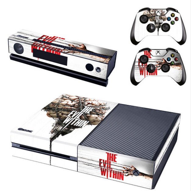 The Evil Within Full Protective Skin Sticker Cover Decal for XBOX 1 Console Kinect+2 controller