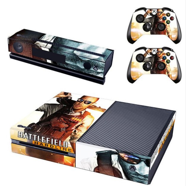 Battlefield Hardline Full Protective Skin Sticker Cover Decal for XBOX 1 Console Kinect+2controller