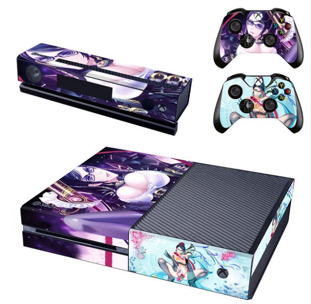 Vinyl Skin Stickers Wrap Cover of Bayoneta For Xbox One Console & 2 Controllers