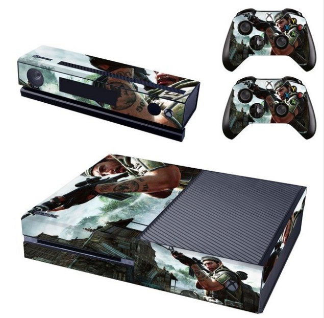 War Vinyl Skin Stickers Wrap Cover For Xbox One Console & 2 Controllers