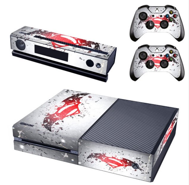 Batman Vinyl Skin Stickers Wrap Cover for Xbox One Console & 2 Controllers