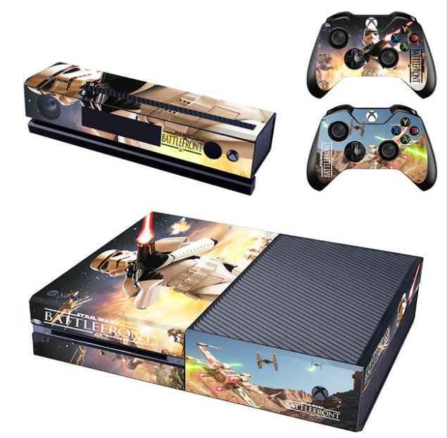 STAR WARS BATTLEFRONT Vinyl Skin Stickers Wrap Cover for Xbox One Console & 2 Controllers