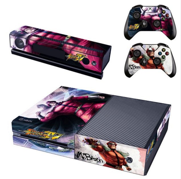 For Microsoft XBOX 1 console Street Fighter ticker Decal+2 Controller Skins sticker