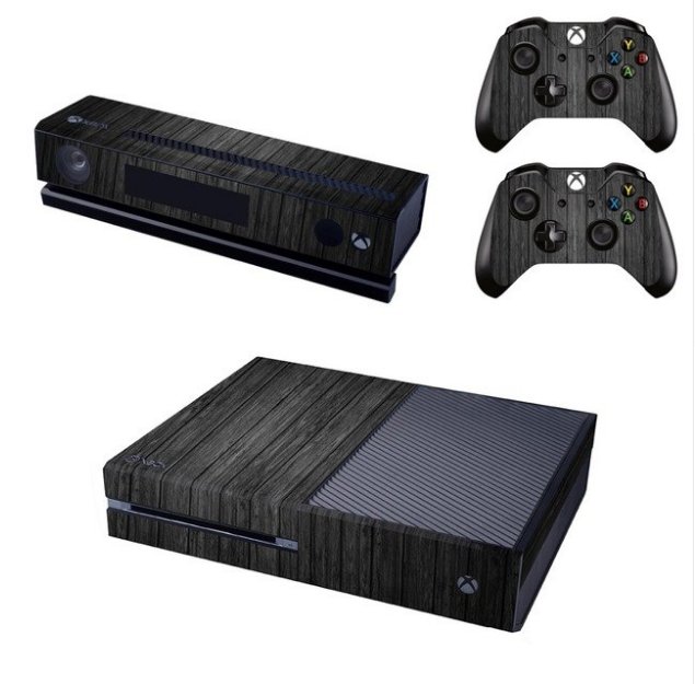 Custom Wood Protective Vinyl Decals Skin Decal For Xbox 1 Console+2PCS Xbox 1 Controller