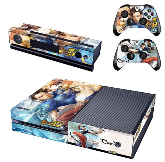 Street Fighter Full Protective Skin Sticker Cover Decal for XBOX 1 Console Kinect+2 controller skins