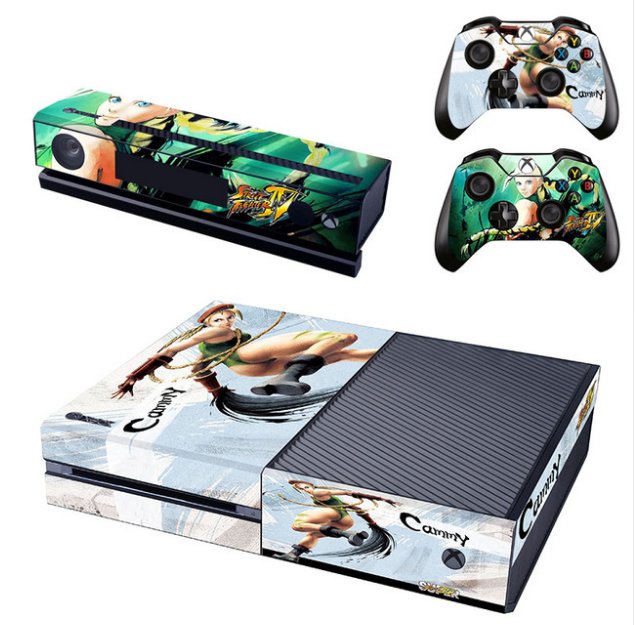 Street Fighter Full Protective Skin Sticker Cover Decal for XBOX 1 Console Kinect+2 controller skins