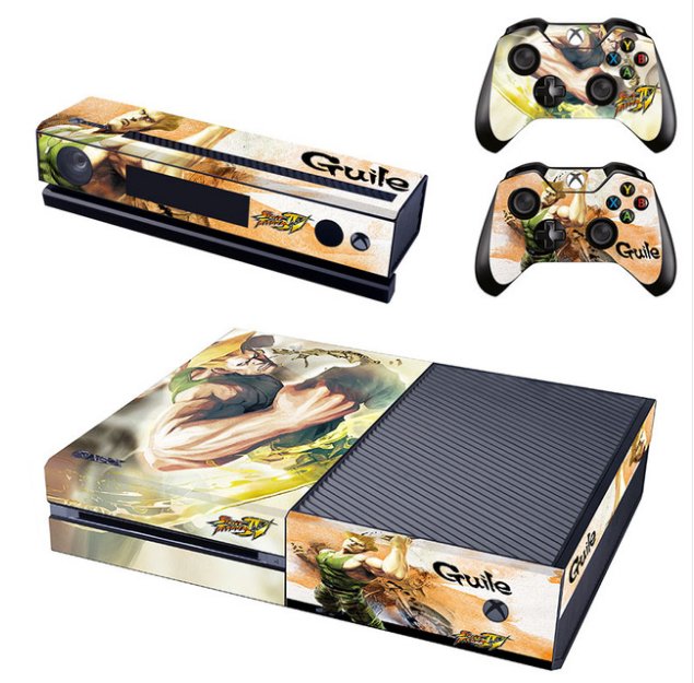 Street Fighter Full Protective Skin Sticker Cover Decal for XBOX 1 Console Kinect+2 controller skins