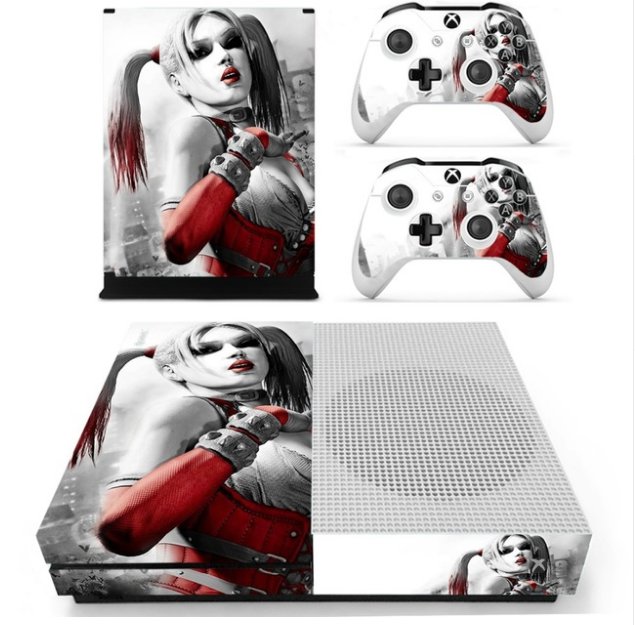 Vinyl Controller+Console Skin Harley Quinn Skins Sticker For Mircosoft XBOX 1 Controllers