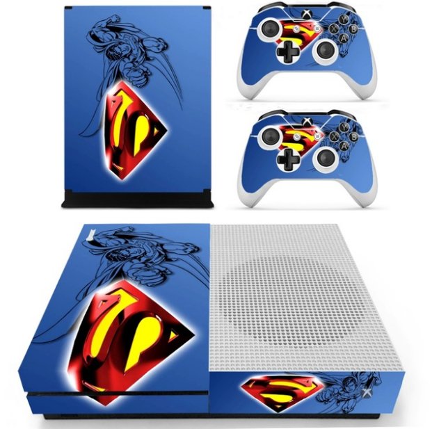 Super Man Vinyl Cover Decal Xboxone S Skin Sticker For Xbox 1 S Slim Console 2 Controller