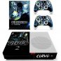 Dishonored 2 Vinyl HD Picture Portective Sticker Decal &2 Gamepad Skins For XBOX ONE Slim Console
