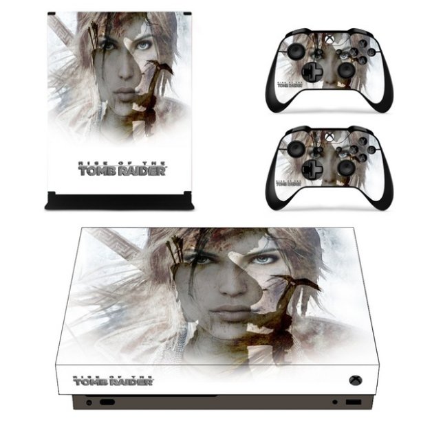 Tomb Raider Vinyl Decal XBOX 1 X Skin Sticker for XBOX 1 X Console System+2Controller Stickers