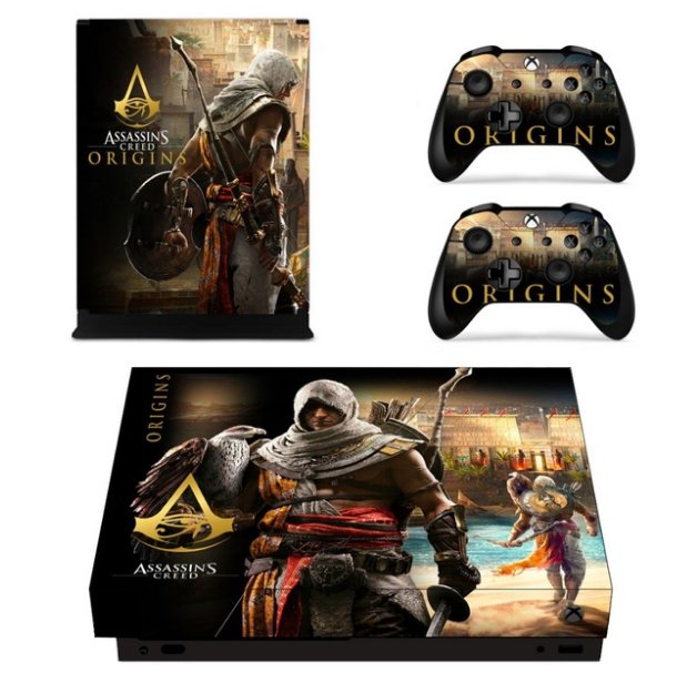 Assassins Creed Vinly Decal Cover Skin Sticker for Xbox 1 X Console System+2 Controller Skins