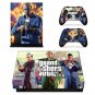 GTA 5 Vinyl Decal Cover Protective Warp Skin for XBOX 1 X Console Skin+2Controllers Sticker