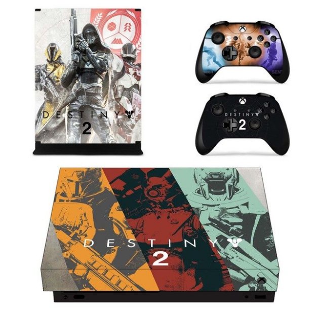 Destiny 2 Vinyl Cover Decal Xbox 1 X Skin Sticker for Xbox 1 X Console 2 Controller Protective