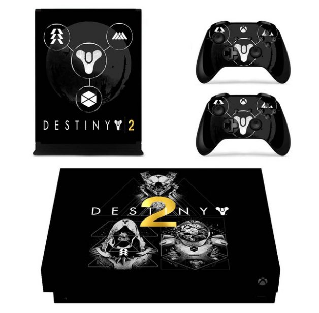Destiny 2 Vinyl Cover Decal Xbox 1 X Skin Sticker for Xbox 1 X Console 2 Controller Protective