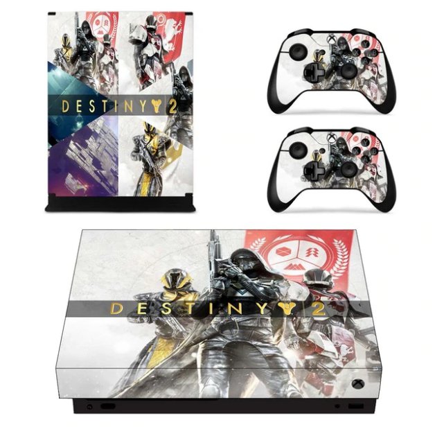 Destiny 2 Vinyl Skin Decals Sticker Kit for XBOX 1 X Console+2Wireless Controller Skins Full Cover
