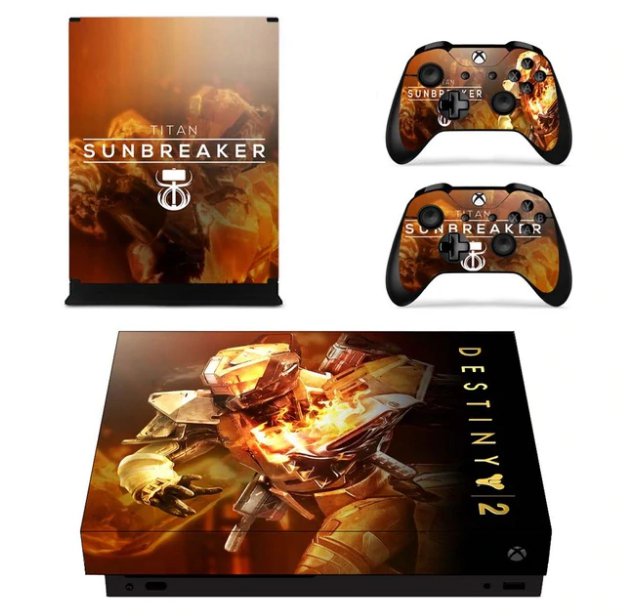 Destiny 2 Vinyl Skin Decals Sticker Kit for XBOX 1 X Console+2Wireless Controller Skins Full Cover