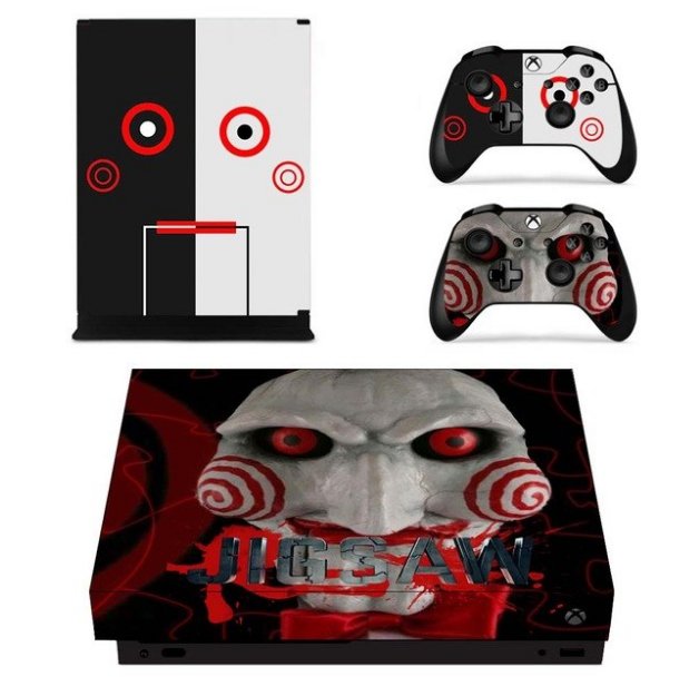 JIGSAW SAW Vinyl Cover Decal Xbox 1 X Skin Sticker For Xbox 1 X Console 2 Controller Protective