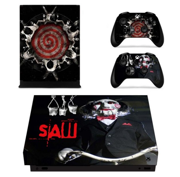 JIGSAW SAW Vinyl Cover Decal Xbox 1 X Skin Sticker For Xbox 1 X Console 2 Controller Protective