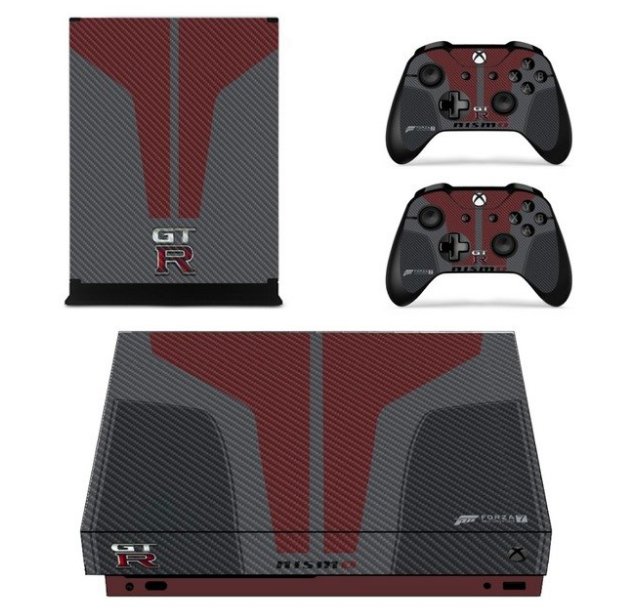 Console Skin Decal Sticker + 2 Controller Skins Vinyl Decal Cover Set for XBOX ONE X Sticker