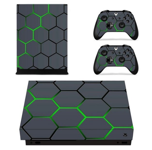 New Vinyl Decal Cover Protective Warp Skin for XBOX 1 X Console Skin+2Controllers