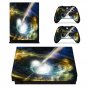 for XBOX 1 X Full Body Cover Sticker Starry Sky Decals Skins for XBOX 1 X Console+2Controllers