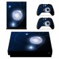 for XBOX 1 X Full Body Cover Sticker Starry Sky Decals Skins for XBOX 1 X Console+2Controllers