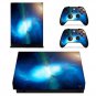 for XBOX 1 X Full Body Cover Sticker Starry Sky Decals Skins for XBOX 1 X Console+2Controllers