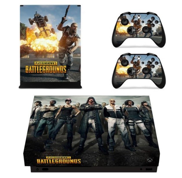 Battlegrounds Vinyl Decal Cover Protective Warp Skin for XBOX 1 X Console Skin+2Controllers