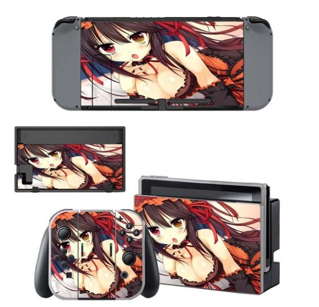 Japan Amine Girl Vinyl Decals NS Game Skin Sticker for Nintendo Switch Console+Controller