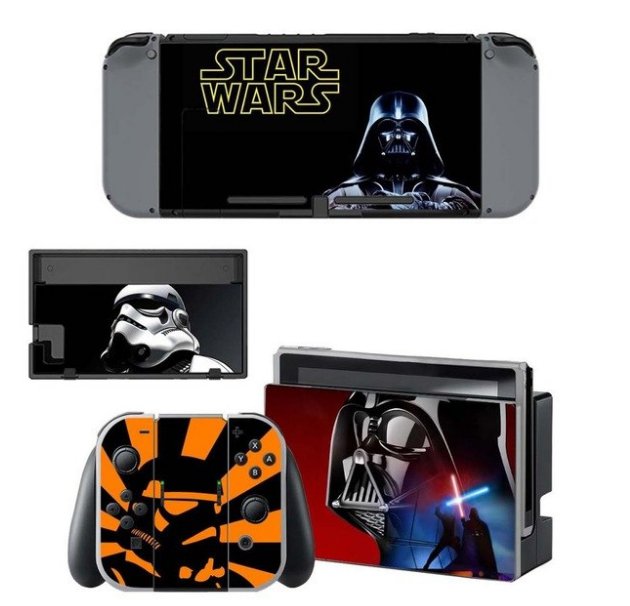 Star Wars NS Game Skin Nintend Switch Console Sticker Vinyl Decal Skins Kit Console+Controller