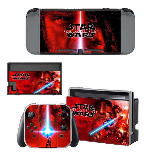 Star Wars NS Game Skin Nintend Switch Console Sticker Vinyl Decal Skins Kit Console+Controller