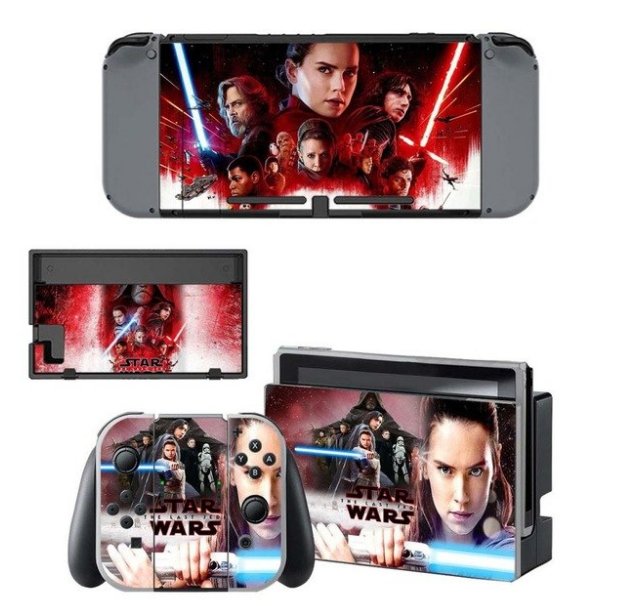 Star Wars NS Game Skin Nintend Switch Console Sticker Vinyl Decal Skins Kit Console+Controller