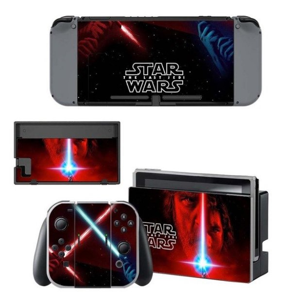Star Wars NS Game Skin Nintend Switch Console Sticker Vinyl Decal Skins Kit Console+Controller