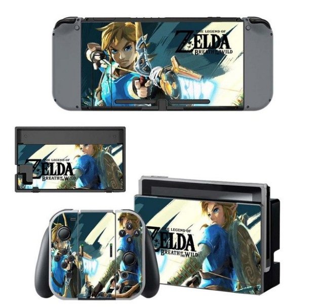 Nintend Switch Vinyl Skin Sticker for Nintendo Switch Console+NS Game Controller Skins Set-For Zelad