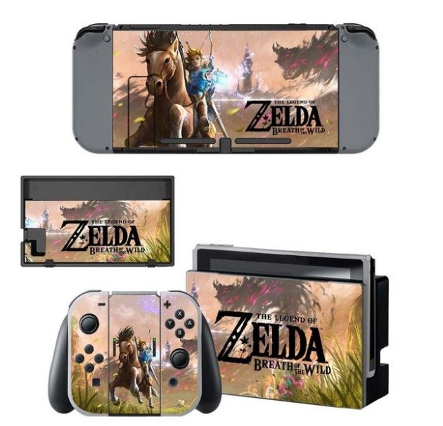 Nintend Switch Vinyl Skin Sticker for Nintendo Switch Console+NS Game Controller Skins Set-For Zelad
