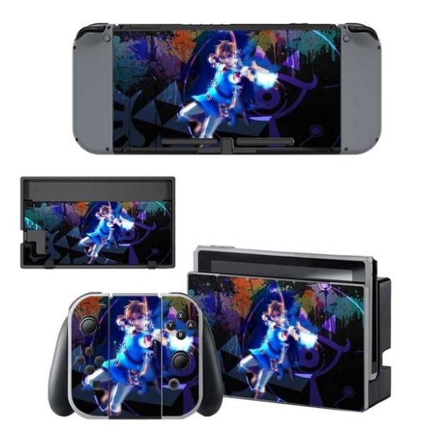 Nintend Switch Vinyl Skin Sticker for Nintendo Switch Console+NS Game Controller Skins Set-For Zelad