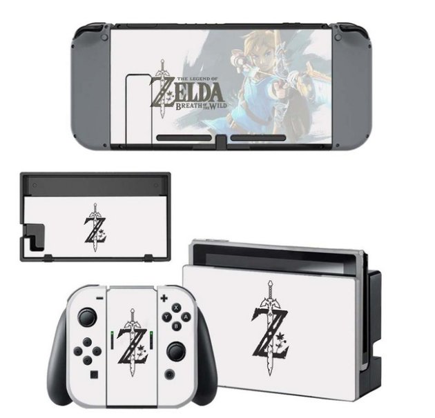 Nintend Switch Vinyl Skin Sticker for Nintendo Switch Console+NS Game Controller Skins Set-For Zelad
