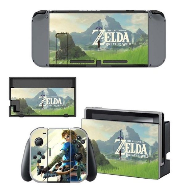 Nintend Switch Vinyl Skin Sticker for Nintendo Switch Console+NS Game Controller Skins Set-For Zelad