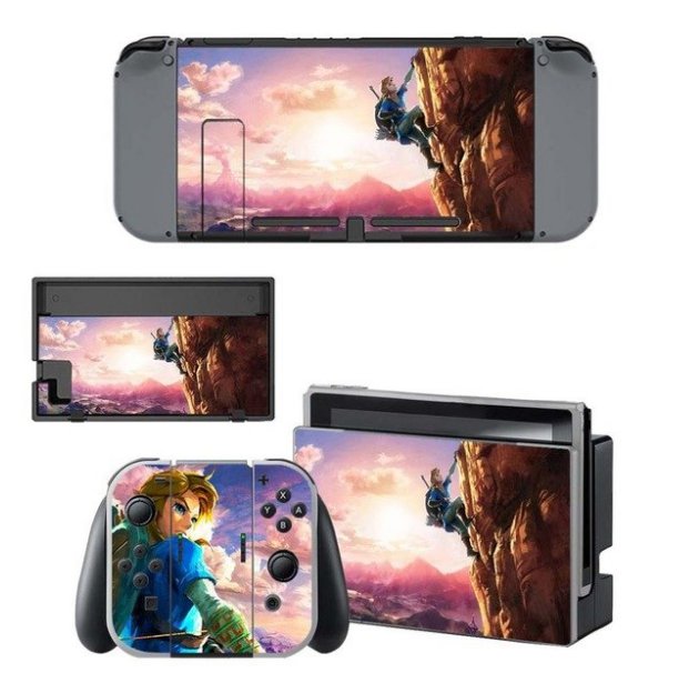 Nintend Switch Vinyl Skin Sticker for Nintendo Switch Console+NS Game Controller Skins Set-For Zelad
