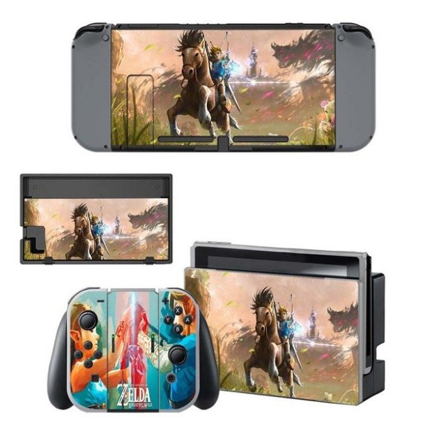 Nintend Switch Vinyl Skin Sticker for Nintendo Switch Console+NS Game Controller Skins Set-For Zelad