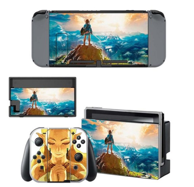 Nintend Switch Vinyl Skin Sticker for Nintendo Switch Console+NS Game Controller Skins Set-For Zelad
