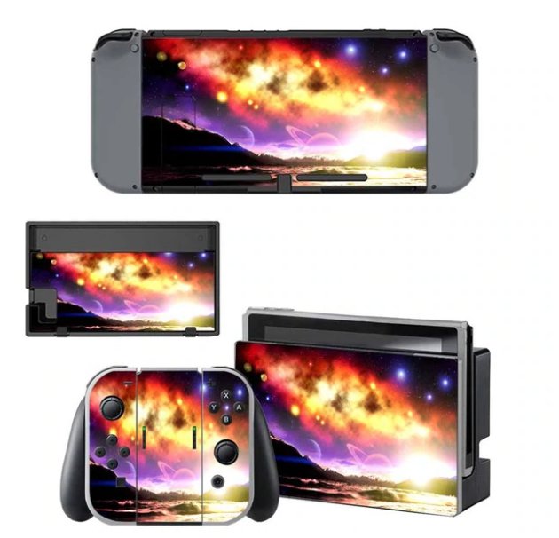 Night Sky Vinyl Decal Skin Nintend Switch Decal Sticker for Nintendo Switch Console+Controller