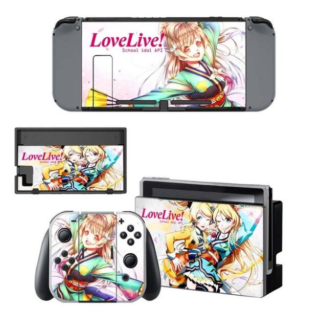 Love Live Decal Vinyl Skin NS Full Body Cover Sticker Set for Nintend Switch Console+Controller