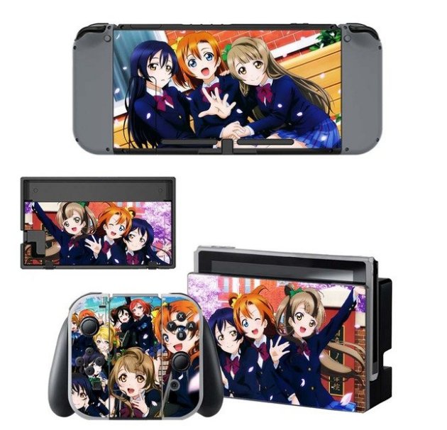 Love Live Decal Vinyl Skin NS Full Body Cover Sticker Set for Nintend Switch Console+Controller