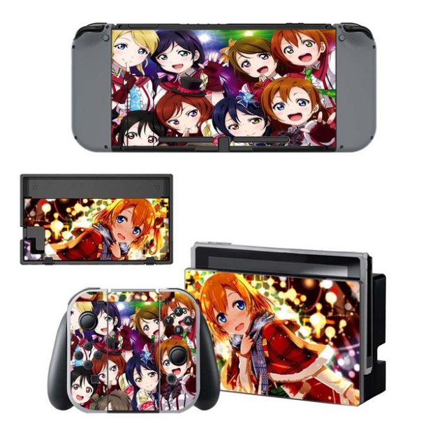 Love Live Decal Vinyl Skin NS Full Body Cover Sticker Set for Nintend Switch Console+Controller